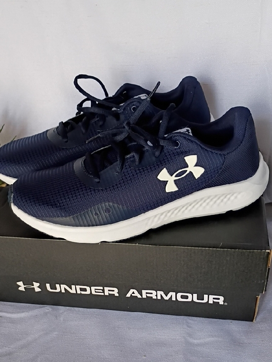 Under Armour Other - Under Armour Men's Charged Pursuit 3 Navy and White Athletic Sneakers Size 8.5